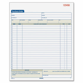 Adams Purchase Order Book, 10.69 x 8.38 Inches, White and Canary, 2-Part (50 Sets) (DC8131)
