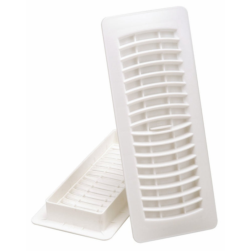 Imperial 4" x 12" Louvered Floor Register, White, RG1458