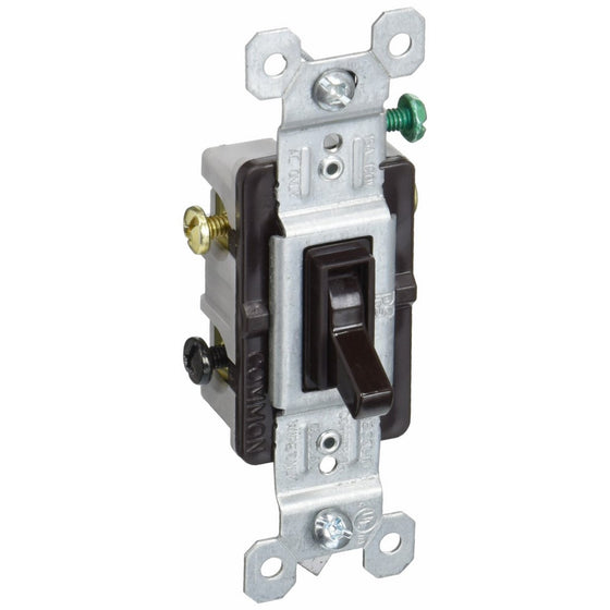 PASS & SEYMOUR 663GTU BRN Grnd 3Wy Tog Switch