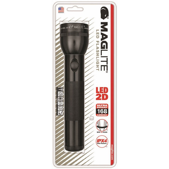 Maglite LED 2-Cell D Flashlight, Black