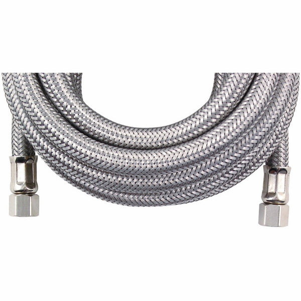 Certified Appliance Accessories Braided Stainless Steel Ice Maker Connector, 15ft