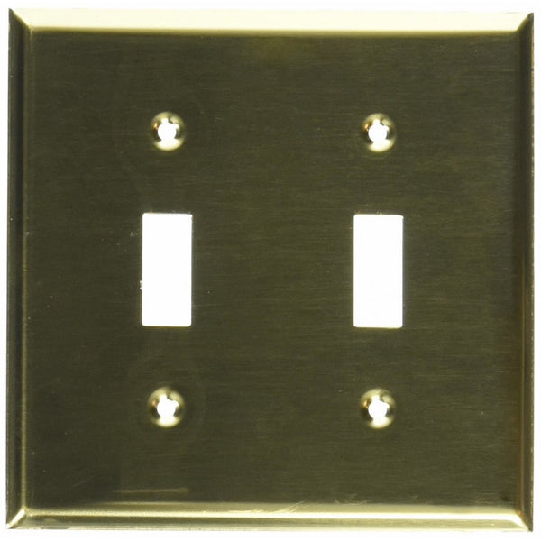 Jackson Deerfield 9BS102 Steel Double Toggle Wall Plate, Brass Finish