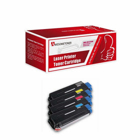 Awesometoner Okidata Remanufactured Compatible Toner Cartridge For C3100 C3200 Printers – Full Color Set (43034801 – 04)