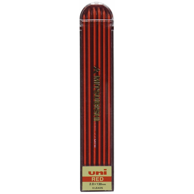 Uni Drop Holder Type Pencil Lead, 2.0mm, Red (ULN.15)