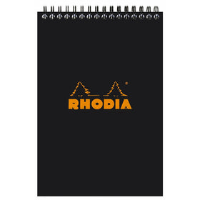 Rhodia Lined Wirebound blocs de notas, 5,8x 8.3-inches, color negro (165019C)