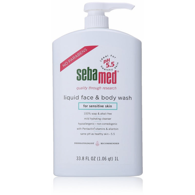 Sebamed Liquid Face and Body Wash, for Sensitive Skin 33.8-Fluid Ounces Bottle