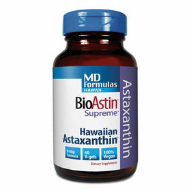 BioAstin Hawaiian Astaxanthin – MD Formulas BioAstin Supreme - 6 mg 60 VEGAN soft gels – Supports Joint, Skin, Eye Health Naturally – A Super-Antioxidant Grown in Hawaii