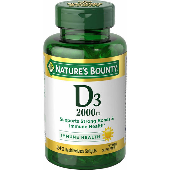 Nature's Bounty Vitamin D3 2000 IU, 240 Softgels