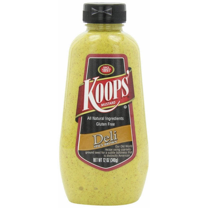 Koops Organic Deli Style Spicy Brown Mustard, 12 Ounce - 12 per case.