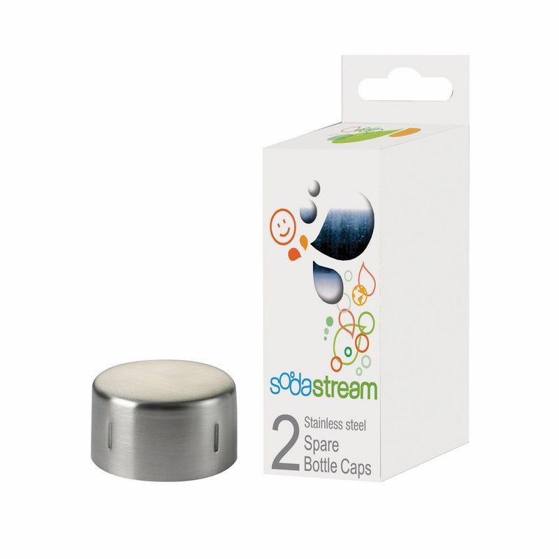 SodaStream Bottle Caps, Metal, 2-Pack