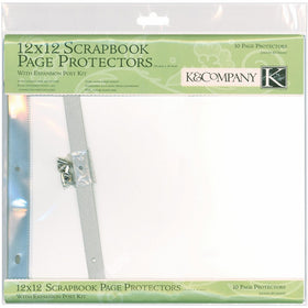 K&Company Post Bound Page Protectors Drawing Pad, 12 by 12-Inch, 10/Pack
