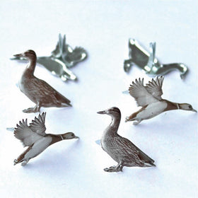 Eyelet Outlet Shape Brads 12/Pkg-Mallard Ducks