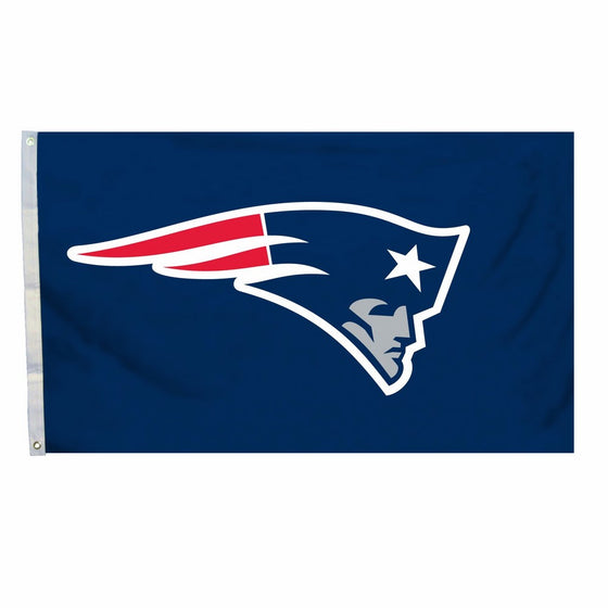 NFL New England Patriots Logo Flag with Grommets, 3 x 5-Foot