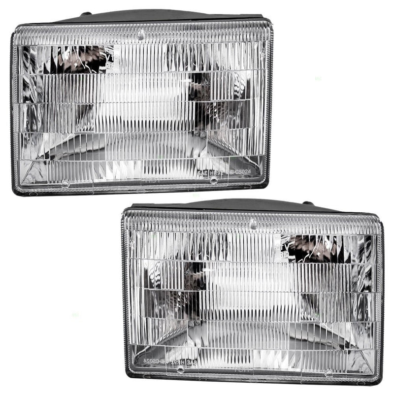 Driver and Passenger Headlights Headlamps Replacement for Jeep SUV 55155127 55155126
