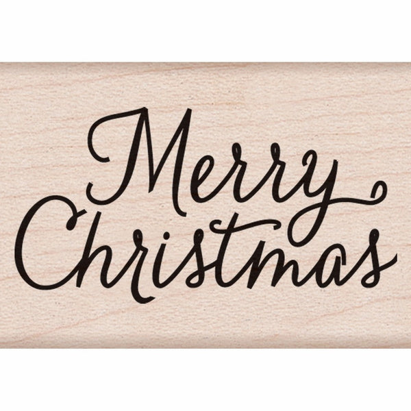 Hero Arts Rubber Stamps Merry Christmas Script Woodblock Stamp