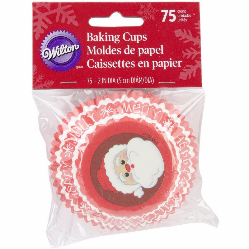 Wilton Standard Baking Cups, Secret Santa, 75-Pack