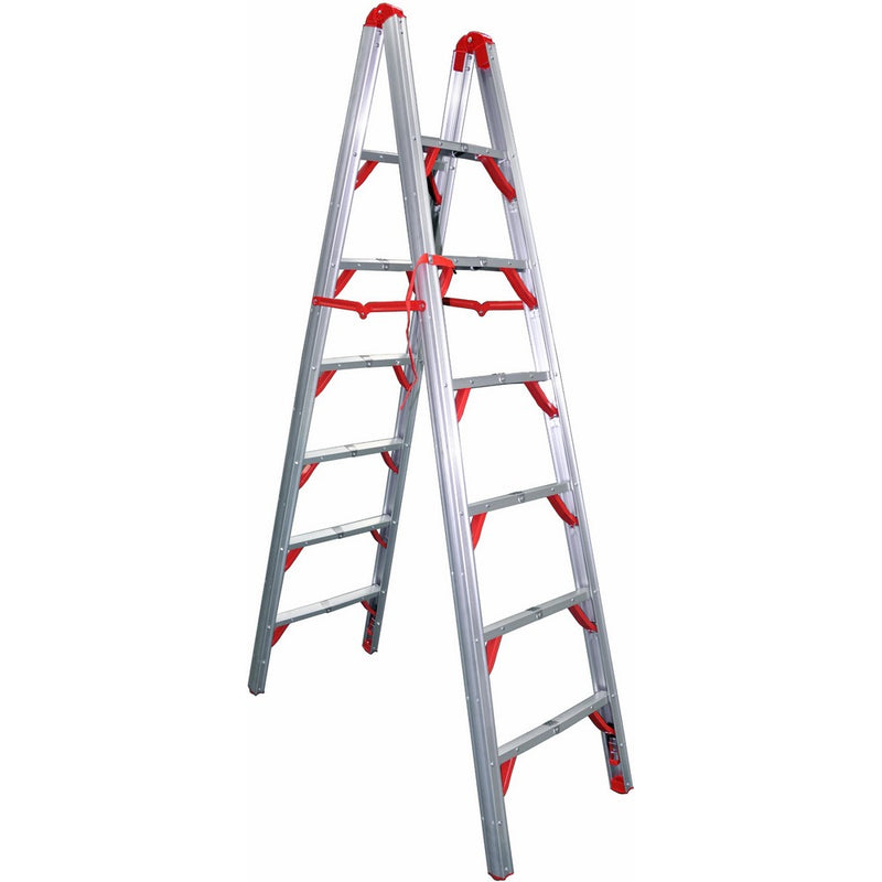 Telesteps 700FLD OSHA Compliant 7 ft Double sided folding step ladder (STIK)