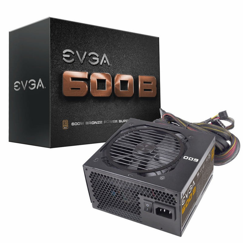 EVGA 600 B1, 80 BRONZE 600W, 3 Year Warranty, Includes FREE Power On Self Tester, Power Supply 100-B1-0600-KR