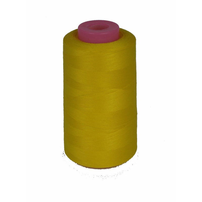LA Linen 100% Polyester Cone Serger Thread, 6000-Yard, Yellow (A047)