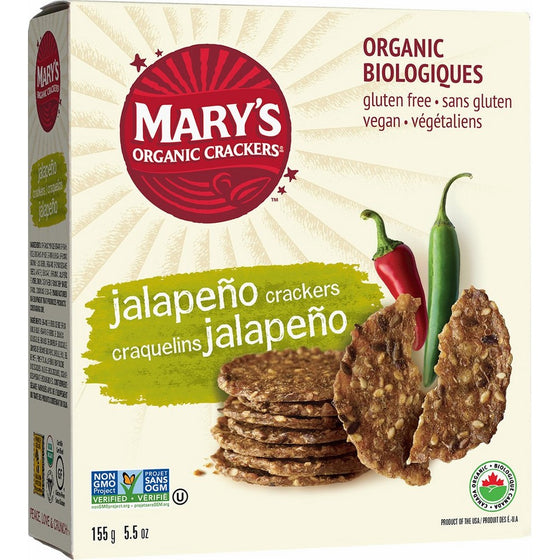 Mary's Gone Crackers Organic Hot N Spicy Jalapeno, 5.5 Ounce
