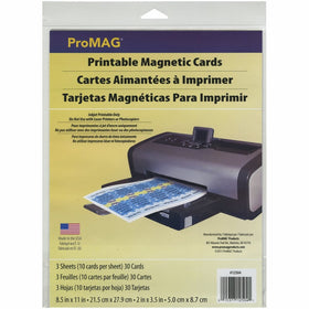 ProMag Printable Magnetic Cards/Sheet, 11 by 8-1/2-Inch, 3-Pack