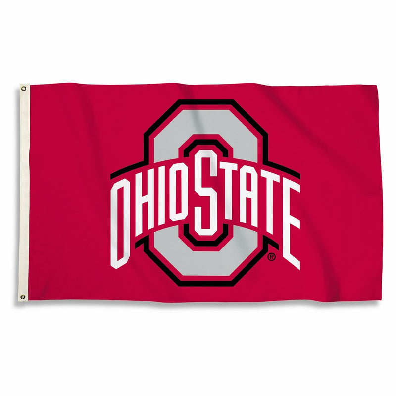 NCAA Ohio State Buckeyes 3 x 5-Feet Flag with Grommets, Team Color, One Size