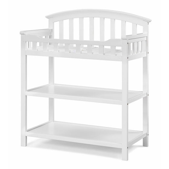 Graco Changing Table, White, Nursery Changing Table for Infants or Babies, Includes Water-Resistant Changing Pad and Safety Strap, Non-Toxic Finish