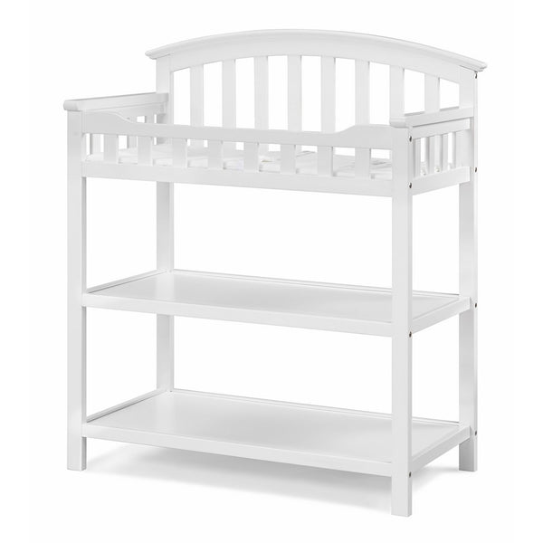 Graco Changing Table, White, Nursery Changing Table for Infants or Babies, Includes Water-Resistant Changing Pad and Safety Strap, Non-Toxic Finish