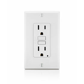 Leviton GFNT1-W Self-test SmartlockPro Slim GFCI Non-Tamper-Resistant Receptacle with LED Indicator, 15-Amp, White