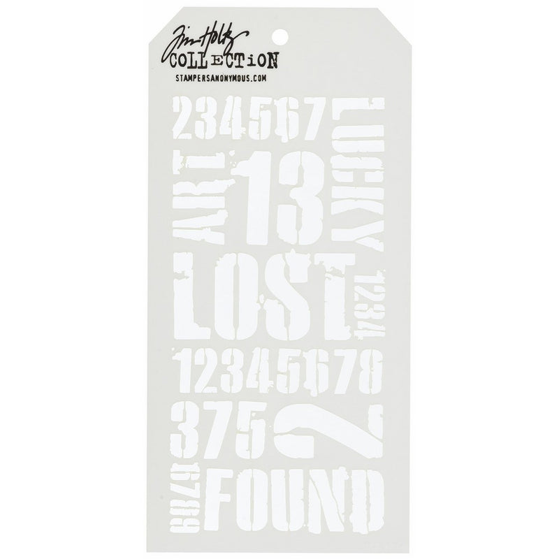 Stampers Anonymous THS051 Industrial Tim Holtz Layered Stencil, 4.125" by 8.5", White