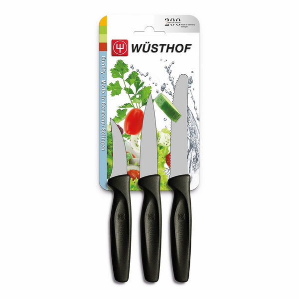 Wusthof Black Carbon Steel 3 Piece Zest Knife Set 9334