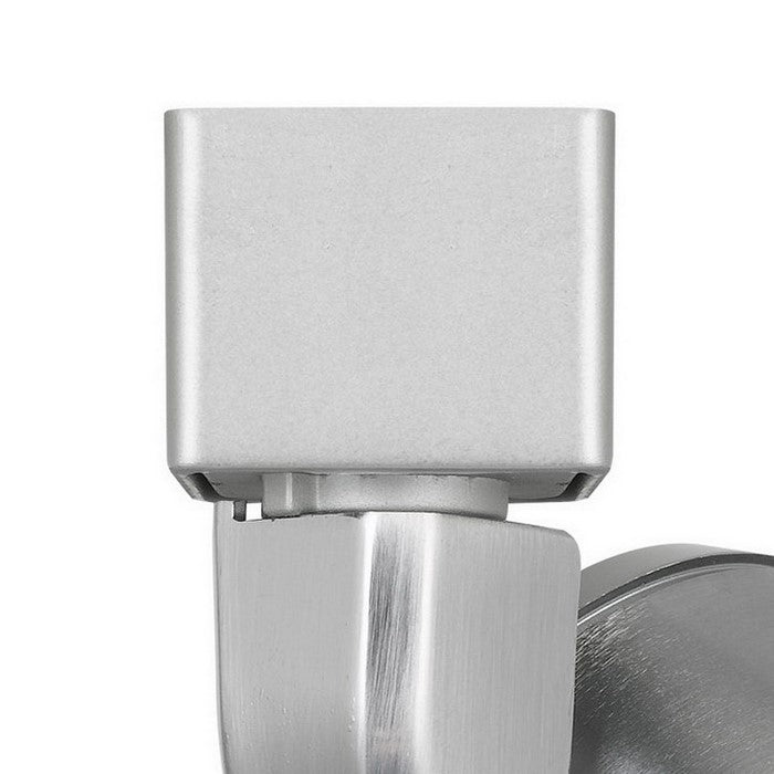 10W Integrated LED Metal Track Fixture with Cone Head, Silver and Black