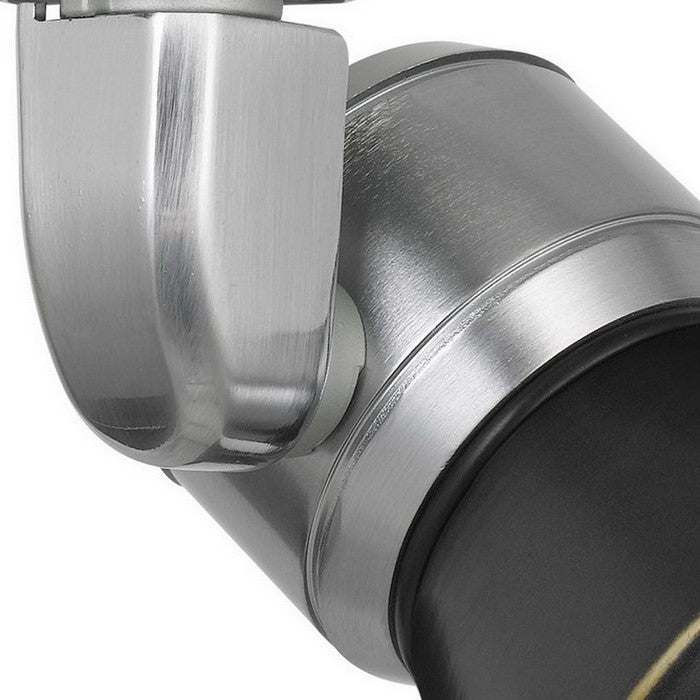 10W Integrated LED Metal Track Fixture with Cone Head, Silver and Black