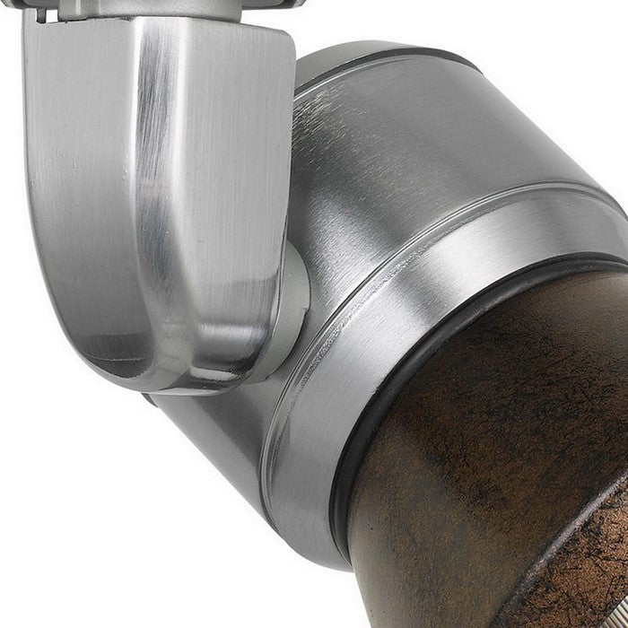 10W Integrated LED Metal Track Fixture with Cone Head, Silver and Bronze