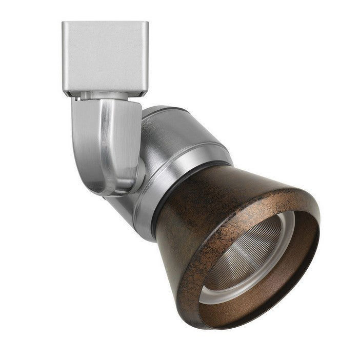 10W Integrated LED Metal Track Fixture with Cone Head, Silver and Bronze