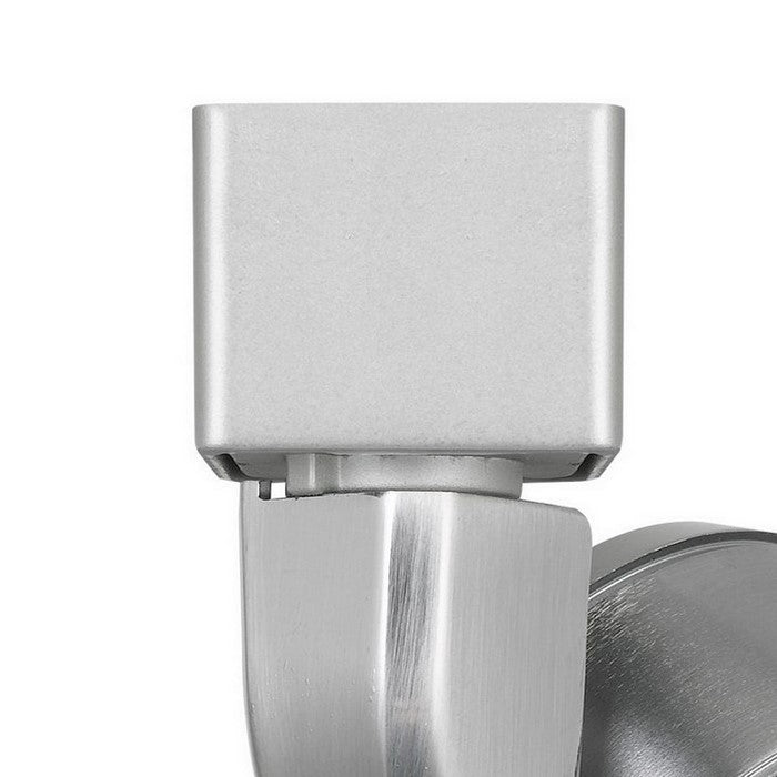 10W Integrated LED Metal Track Fixture with Cone Head, Silver and White