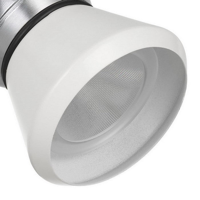 10W Integrated LED Metal Track Fixture with Cone Head, Silver and White