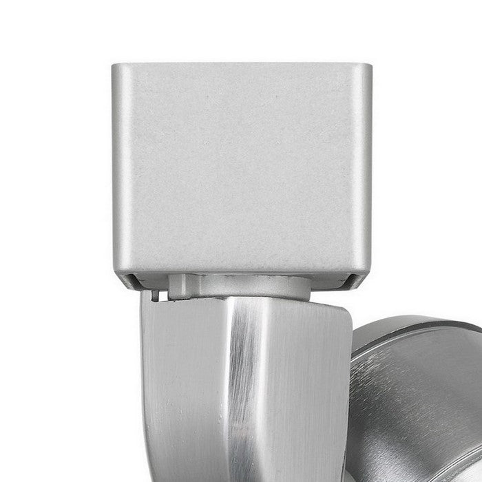 10W Integrated LED Metal Track Fixture with Mesh Head, Silver and Black