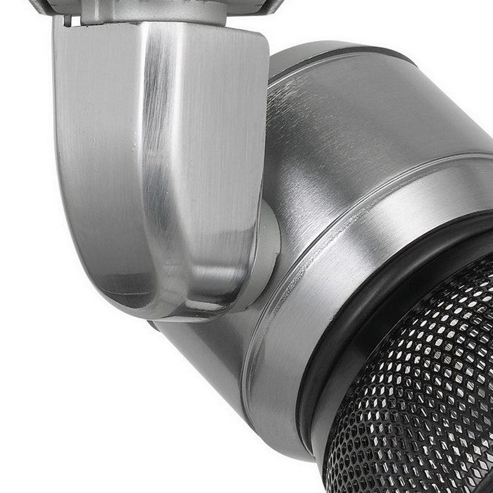 10W Integrated LED Metal Track Fixture with Mesh Head, Silver and Black