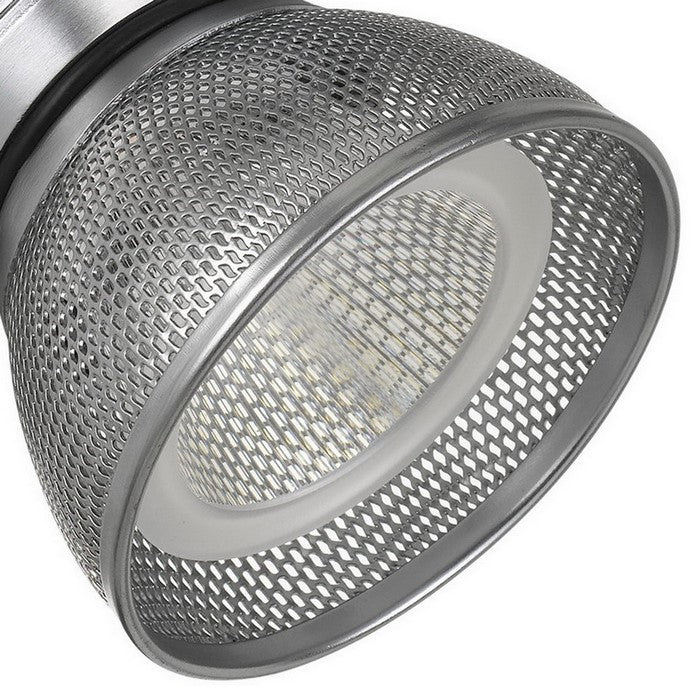 10W Integrated LED Metal Track Fixture with Mesh Head, Silver