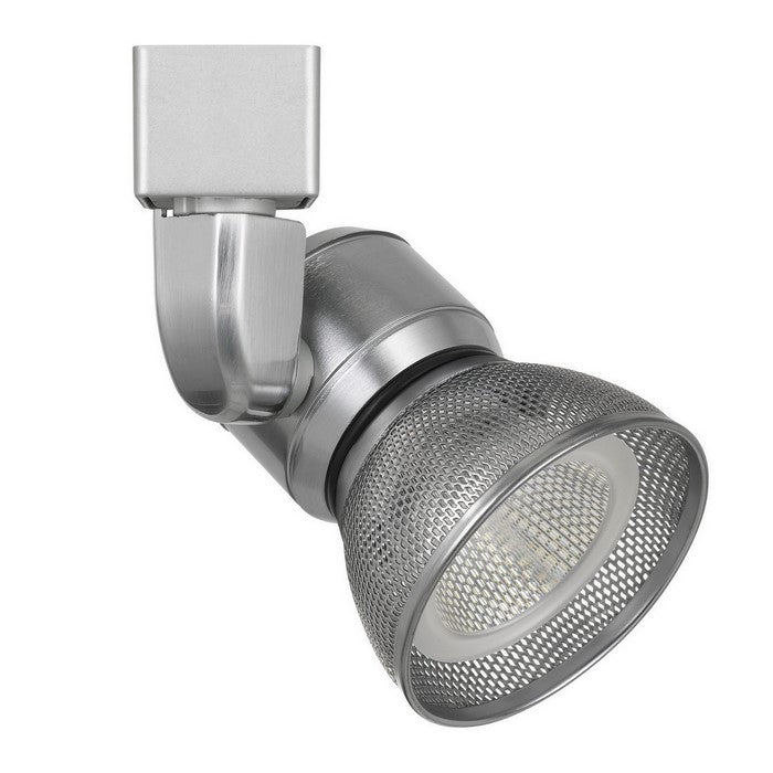 10W Integrated LED Metal Track Fixture with Mesh Head, Silver