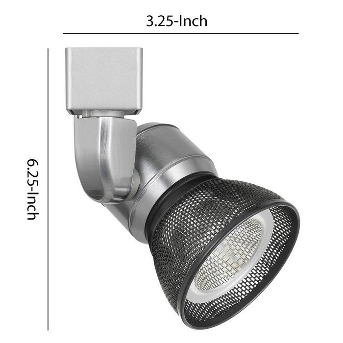 10W Integrated LED Metal Track Fixture with Mesh Head,Silver and Dark Black