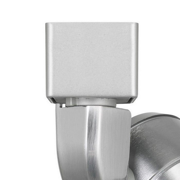 10W Integrated LED Metal Track Fixture with Mesh Head, Silver and White