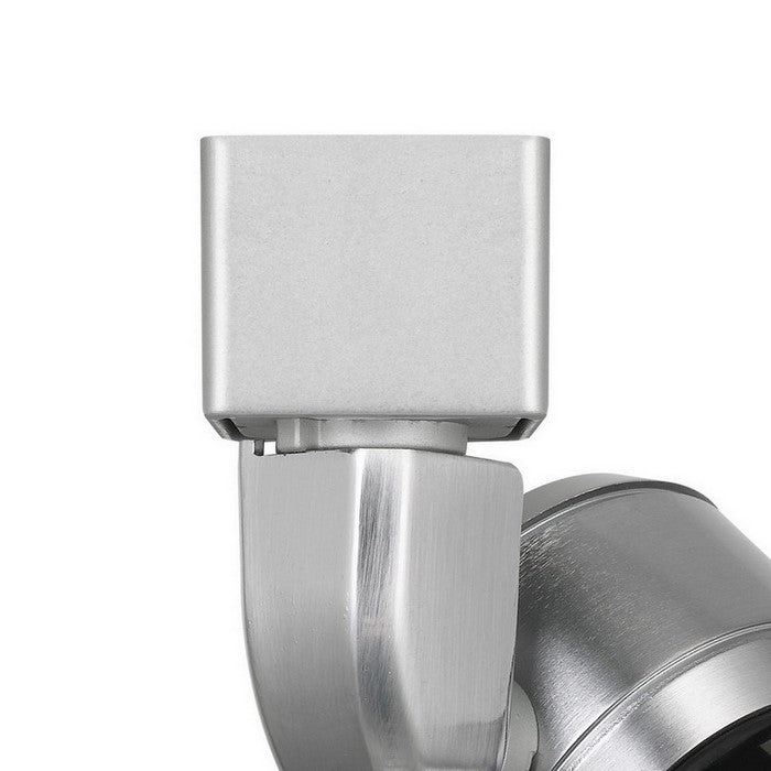 10W Integrated LED Track Fixture with Polycarbonate Head, Silver and Black