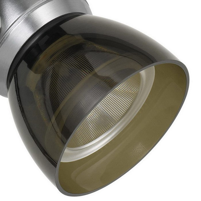 10W Integrated LED Track Fixture with Polycarbonate Head, Silver and Black