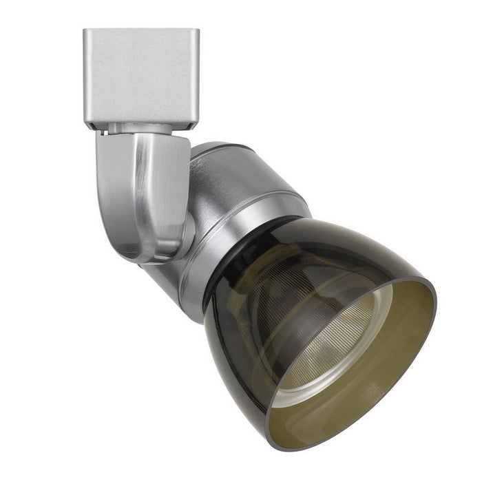 10W Integrated LED Track Fixture with Polycarbonate Head, Silver and Black