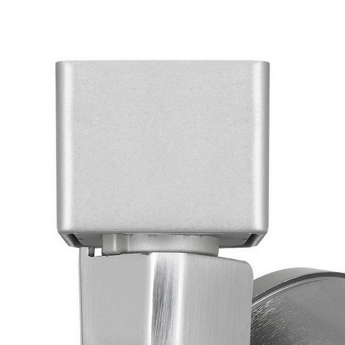 10W Integrated LED Track Fixture with Polycarbonate Head, Silver and White