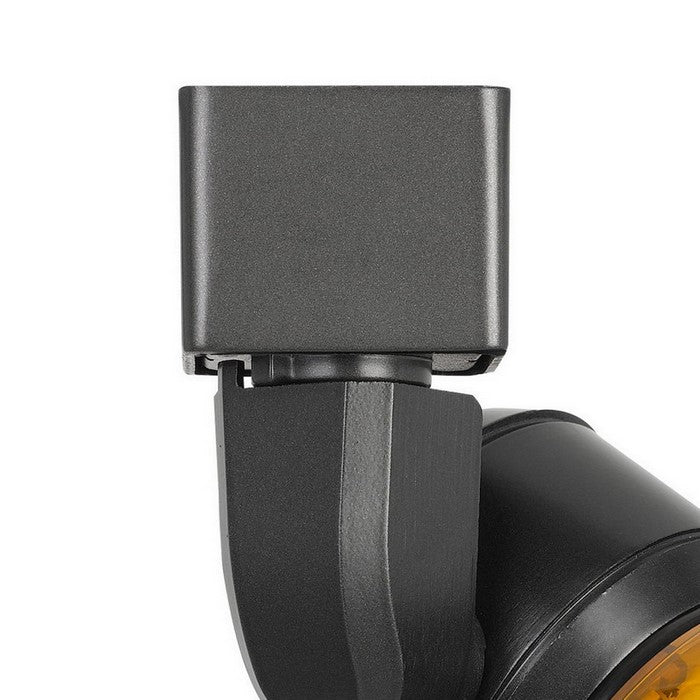 10W Integrated LED Track Fixture with Polycarbonate Head, Black and Yellow