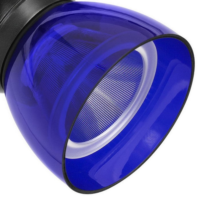10W Integrated LED Track Fixture with Polycarbonate Head, Black and Blue