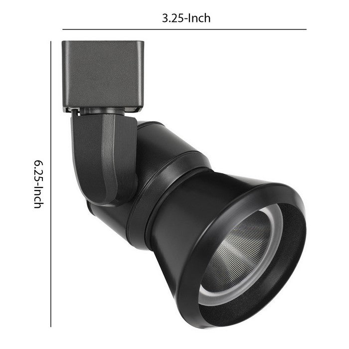 10W Integrated Dimmable LED Metal Track Fixture with Cone Head, Black